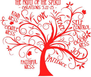 The Fruit of the Spirit red icon tree.