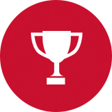 Winner award cup icon.